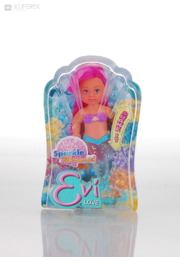 Lalka Evi Syrenka ze świecącym ogonem, zabawka dla dziewczynek.