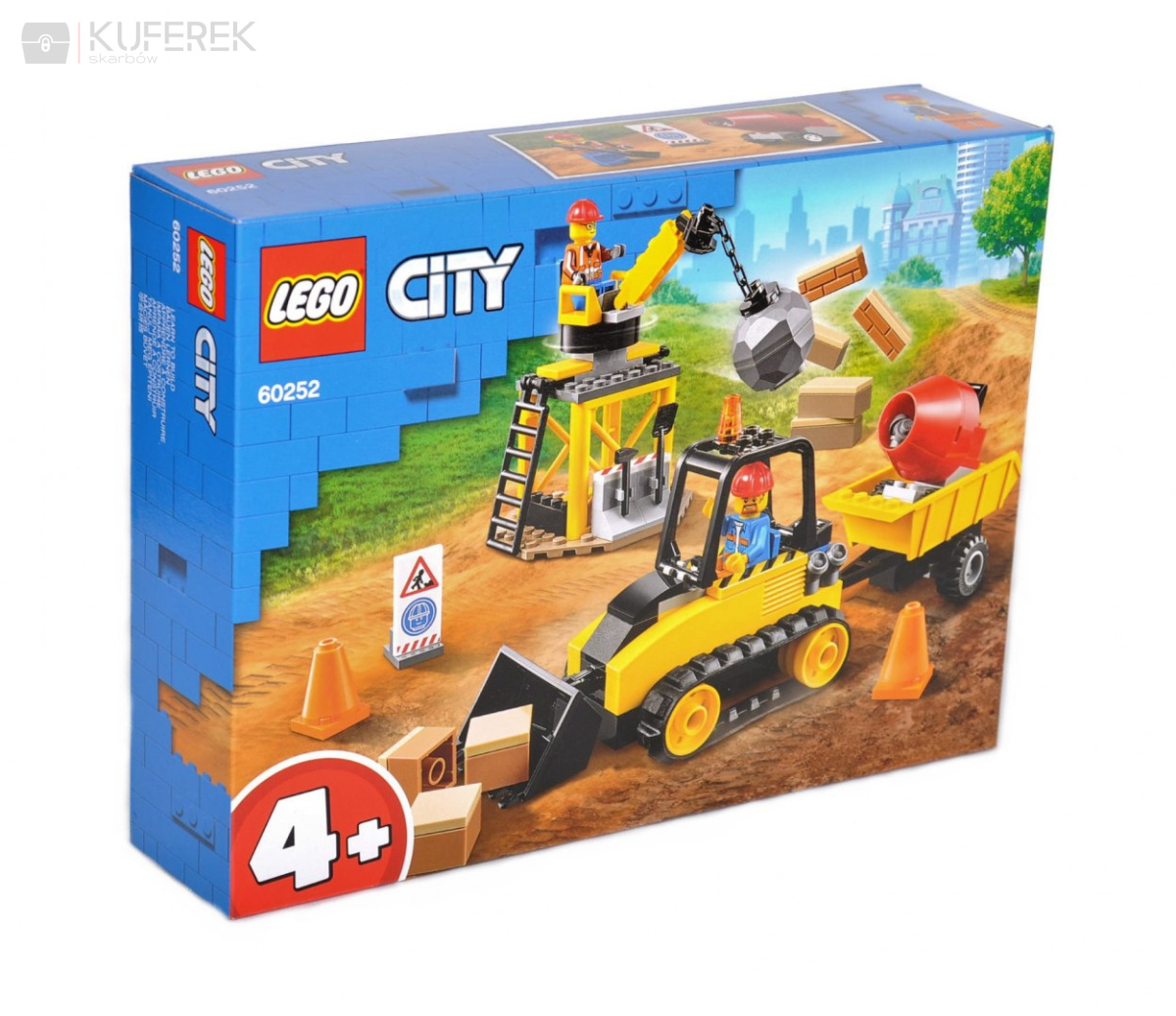 Zestaw klocków Lego City, Buldożer budowlany 60252