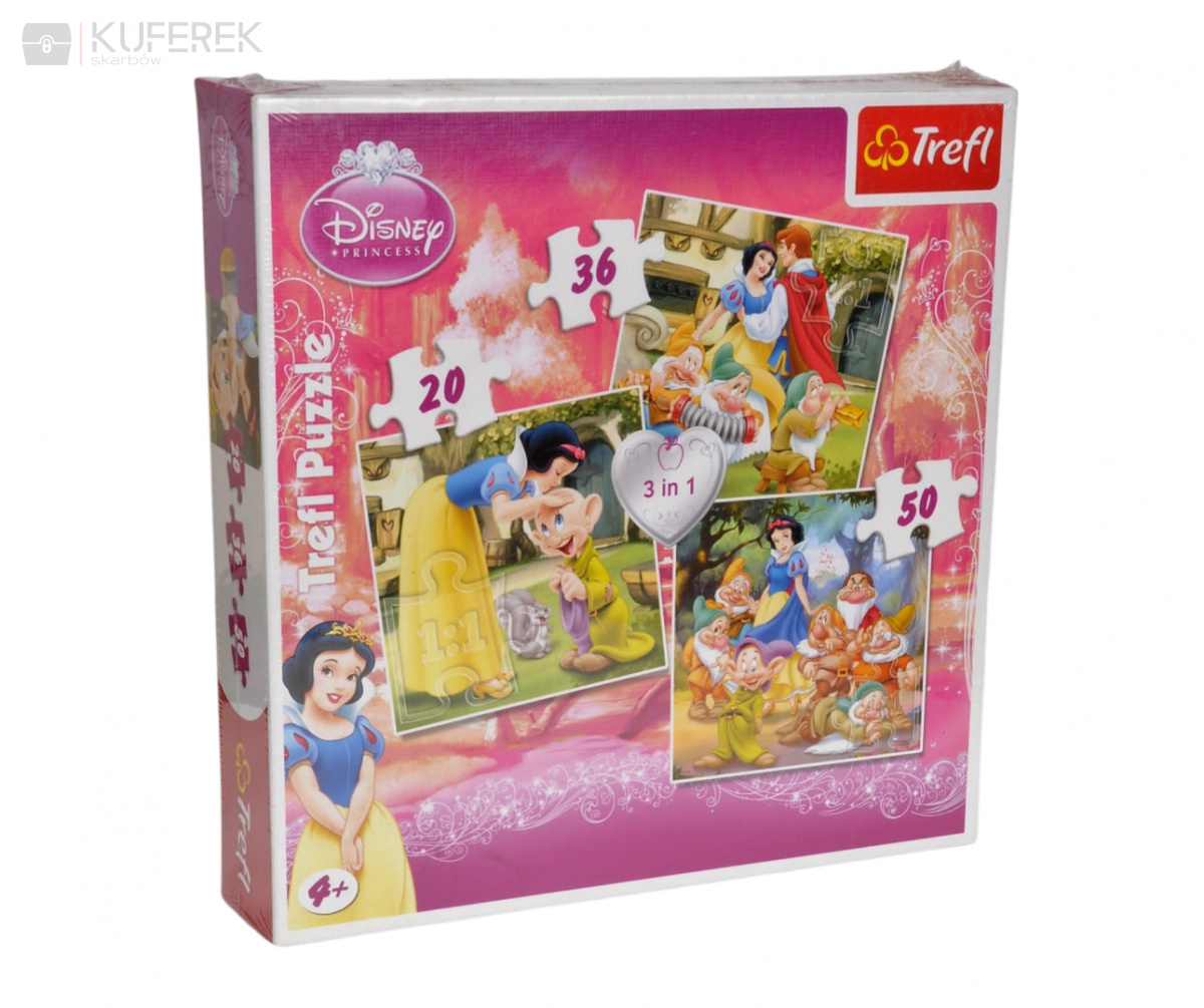 Puzzle Disney Królewna Śnieżka 3w1 el. 106