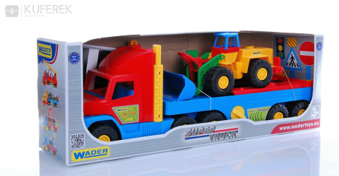 Samochód ciężarowy z ładowarką. Zabawka dla dzieci.