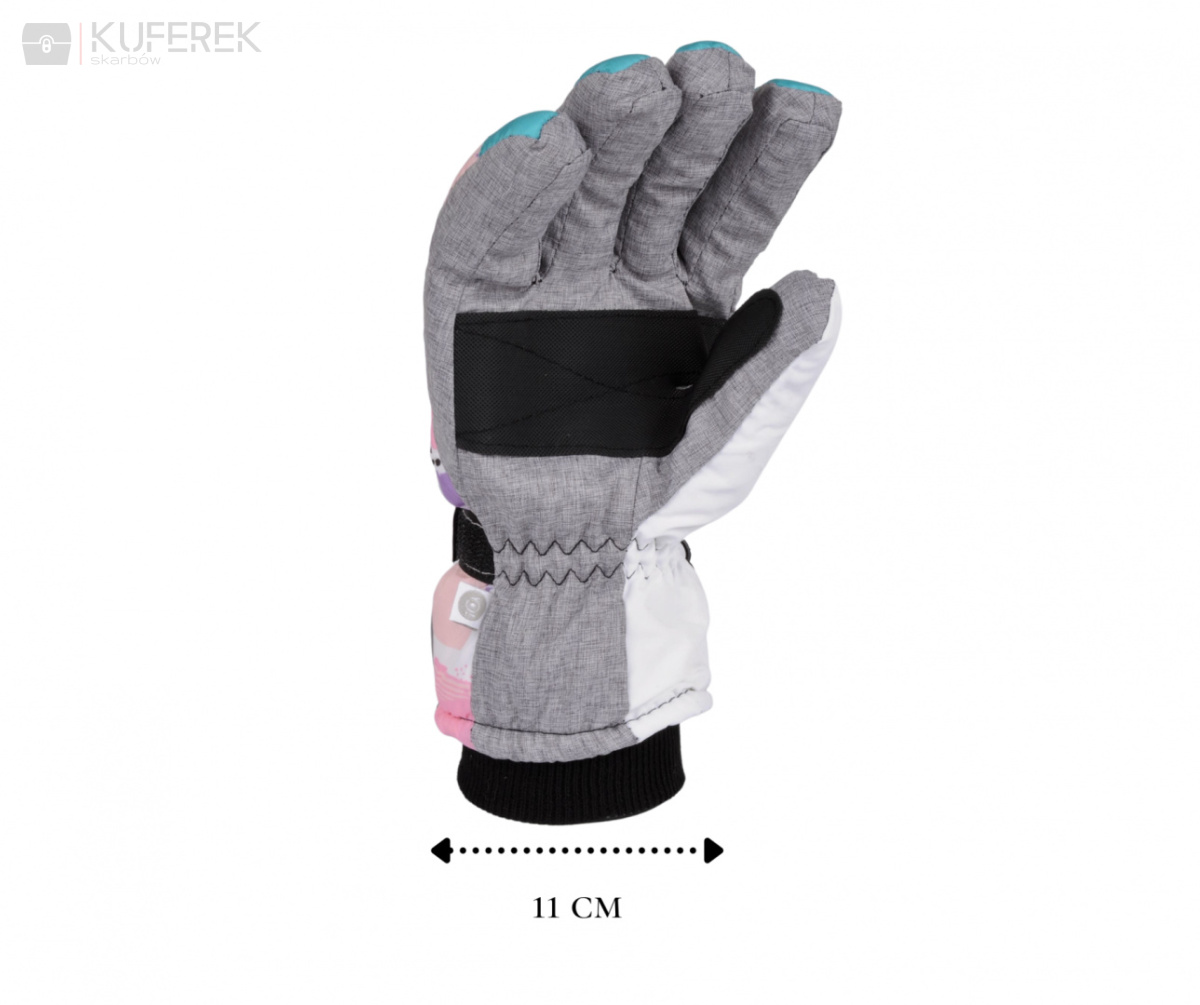 Zimowe rękawice narciarskie, damskie roz 18 cm