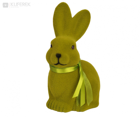 Flokowany, zielony królik wielkanocny,wielkość 24x15x11cm Flokowany, zielony królik wielkanocny,wielkość 24x15x11cm