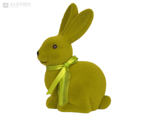 Flokowany, zielony królik wielkanocny,wielkość 24x15x11cm Flokowany, zielony królik wielkanocny,wielkość 24x15x11cm