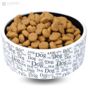 Miska dla psa porcelanowa na jedzenie, picie z napisami 12,5x4,5cm