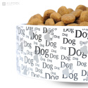 Miska dla psa porcelanowa na jedzenie, picie z napisami 12,5x4,5cm