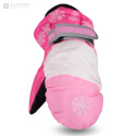 Rękawiczki zimowe dla dzieci, różowo białe z jednym palcem dla dziewczynk i12 cm