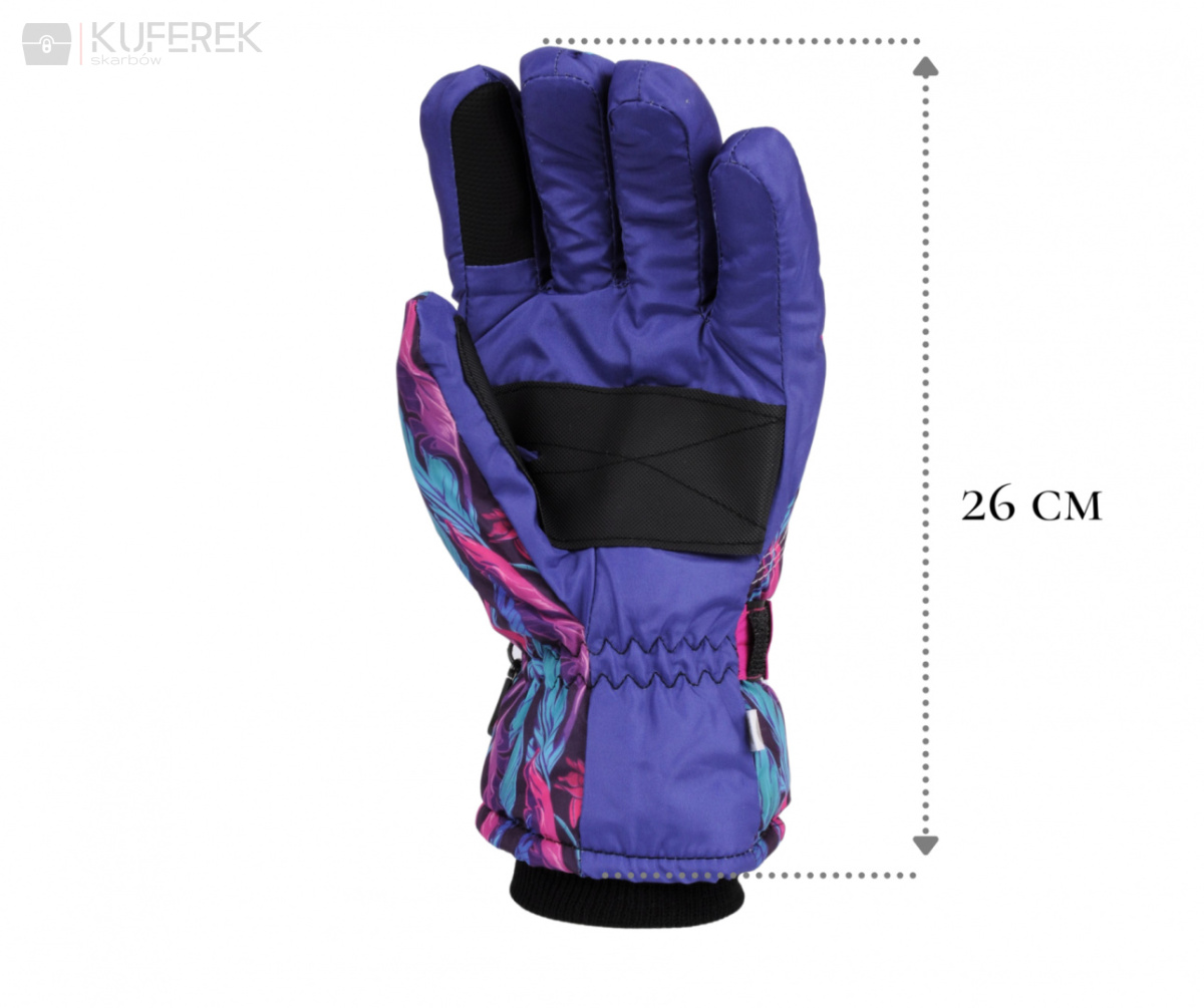 Rękawice narciarskie dziewczęce zimowe roz.20 cm