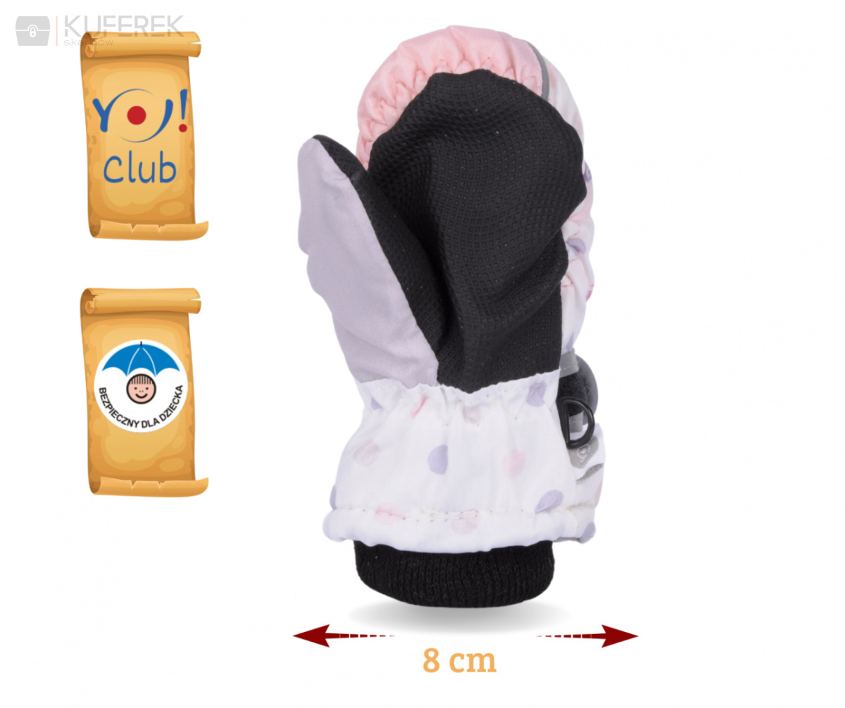 Rękawiczki dla dziewczynki zimowe nieprzemakalne roz. 10cm