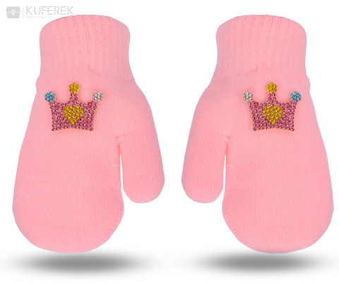 Rękawiczki zimowe dla dzieci z aplikacją rozmiar 14 cm.