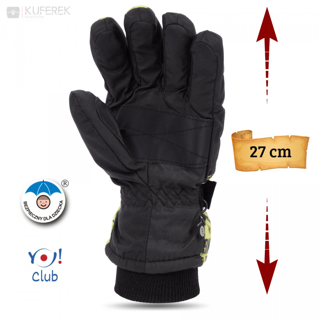 Rękawiczki zimowe, narciarskie chłopięce roz.18 cm