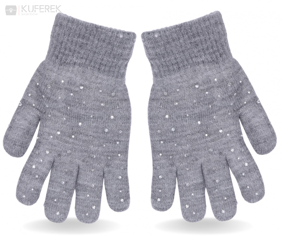 Rękawiczki dla dziewczynki akrylowe rozmiar 17cm.