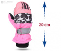 Rękawiczki zimowe, narciarskie dla dziewczynki rozmiar 14 cm.