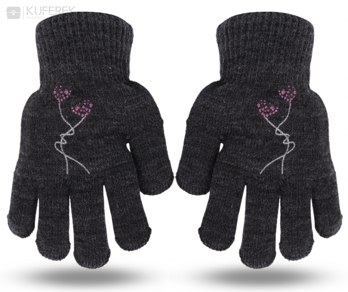 Rękawiczki zimowe grube dla dziewczynki roz. 16 cm