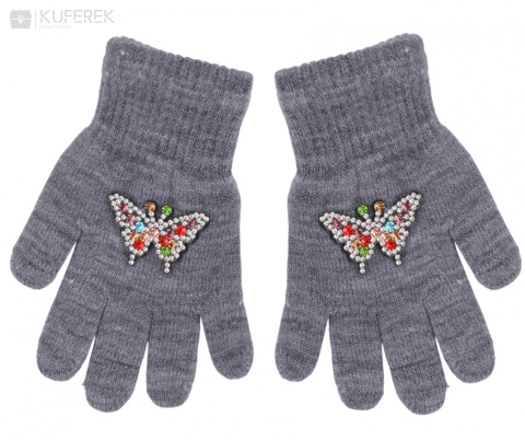 Rękawiczki dla dziewczynki akrylowe rozmiar 15cm