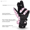 Rękawiczki zimowe dla dzieci, narciarskie dla dziewczynki rozmiar 18 cm
