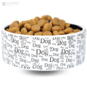 Miska dla psa ceramiczna na jedzenie, picie z napisami 15,5 x 6cm