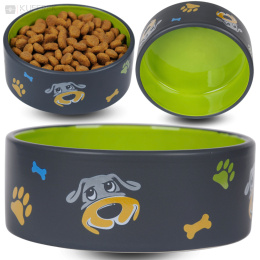 Ceramiczna pojedyncza miska dla psa miski do jedzenia i picia 20 x 7.5 cm