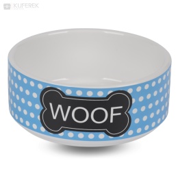 Miska ceramiczna dla psa Woof niebieska 13.5x4.5cm