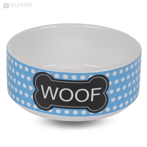 Miska ceramiczna dla psa Woof niebieska 13.5x4.5cm